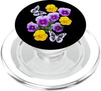 Fantasia Farfalle Bianche Viola Giallo Viole Del Pensiero Forme Mania PopSockets PopGrip per MagSafe
