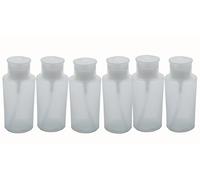 Fantasia Flacone vuoto in plastica, per solvente per unghie da 200 ml, altezza: 10,2 cm, confezione da 6