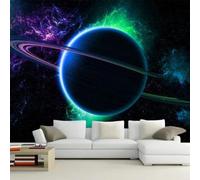 Fantasia Fresca E Creativa Cielo Stellato Universo Terra 3D Carta Da Parati Facile Installare Mobili Sfondi Ufficio Divano Camera Letto Sfondo Decorazione Murale-400cm×280cm