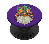 Fantasia gufo maschera Design per Mardi Gras Party PopSockets PopGrip Adesivo