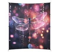 Fantasia Libellula Rosa Chiaro Tenda da Spiaggia Facile da Montare,Parasole per Campeggio con Sacchi di Sabbia,Palette e Picchetti Ideale per Picnic