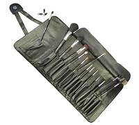Fantasia - Set composto da 14 pennelli professionali e 3 applicatori di ricambio, con custodia, dimensioni: 43 x 24,5 cm