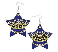 Fantasia Tiara Stampe Orecchini in Pelle a Forma di Stella Accessori Leggero ed Elegante Per Feste, Danze E Vita Di Tutti I Giorni.