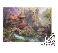 fantasia villaggio scena Rompicapo 1000 Pezzi In puzzle in Cartone Premium,Un Puzzles Per Giochi Di Puzzle Per Lo Sviluppo Cognitivo,Ideale Per Passatempo Per Anziani,Il Puzzle Più Venduto 70x50cm/10