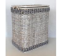 fantasie d oriente Cesto Vimini Porta Biancheria Rattan Portabiancheria cm 49x37x60 H Marrone Lavabile