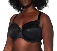 Fantasie Supporto Laterale da Donna, Reggiseno con Copertura Completa, Trasparente, Nero, 2DD