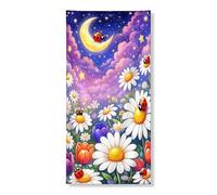 Fantasiosa coccinella copertura per porta decorativa, vivace decorazione per porta d'ingresso, per interni ed esterni, festival primaverili e festività, 91 x 182 cm