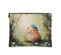 Fantasioso astuccio per cosmetici, ispirato alla natura, da donna, organizer per trucchi da viaggio floreale, idea regalo primaverile, 17,8 x 22,9 cm