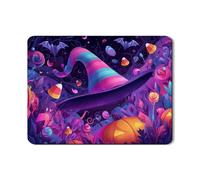 Fantasioso cappello da strega stuoie per scolapiatti per bancone della cucina, tappetino scolapiatti colorato in gomma assorbente per Halloween, tappetino in pelle PU per decorazione della cucina 45,7