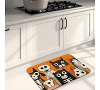 Fantasioso tappetino da cucina per pavimento, con animali dei cartoni animati, morbidi, imbottiti, comodi, lavabili, antiscivolo, decorativi, per lavelli da cucina, lavanderia, bagno, 40,6 x 61 cm