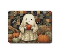 Fantasioso tappetino scolapiatti fantasma, tappetino in gomma assorbente vintage a forma di zucca, tappetino in gomma assorbente, tappetino in pelle PU per asciugare il bancone della cucina, 45,7 x 61