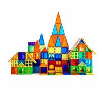 FANTASIZE Blocchi di Costruzione Magnetici 56 Pezzi - Sicuri e Durevoli - Stimola Creatività e Competenze STEM nei Bambini - Colori Vivaci e Design Versatili - Ideale per Età 3+