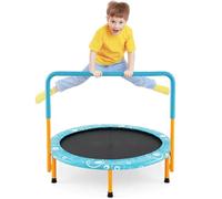 FANTASK φ92 cm trampolino da giardino per bambini, mini trampolino pieghevole per interni ed esterni