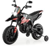 FANTASK APRILIA 12V MOTORE ELETTRICO PER BAMBINI 5.5-6km/h MOTO BAMBINI CON RUOTE DI SUPPORTO & MUSICA & FARI MOTO ROSSA E NERA PER BAMBINI DA 3-8 ANNI ROSSO
