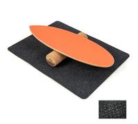 FANTASK Balance Board in legno, Balance Trainer Trickboard per la casa, con rullo in sughero, Balance Board in 8 strati di legno di alta qualità, colore arancione