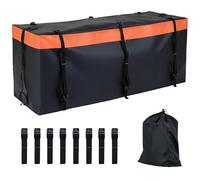 FANTASK Bauletto posteriore per gancio di traino, 455 l, 146 x 61 x 51 cm, in softshell, impermeabile e pieghevole, con cinghie e borsa portaoggetti