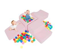 FANTASK Blocchi da costruzione in schiuma XXL, 5 pezzi, blocchi da arrampicata giganti con vasca da palla, grandi mattoncini per scatenare e arrampicata, morbidi per casa, cameretta dei bambini e sala
