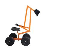 FANTASK Escavatore a 360° con pala e ruote fino a 50 kg, escavatore per bambini, in metallo, per escavatore, sandbox, escavatore per sabbia (arancione)