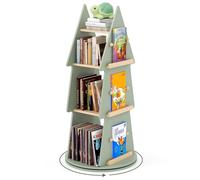 FANTASK Libreria girevole a 4 livelli, scaffale per bambini, girevole a 360°, per la cameretta dei bambini, sala giochi (diametro 48 x 102 cm)
