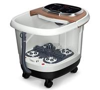 FANTASK Massaggiatore per piedi per vasca da bagno, pediluvio spa massaggiatore su ruote, max. 48°C, vasca da bagno elettrica con riscaldamento