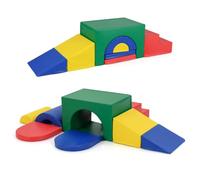 FANTASK Mattoncini morbidi in tessuto refrattario, 7 pezzi di grandi dimensioni XXL in PU per scivolare, gattonare e arrampicata, mattoncini giganti per interni per bambini a partire da 1 anno (verde)
