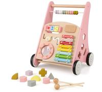 FANTASK Montessor - Passeggino per bambini in legno, con manici lisci, per bambini a partire da 1 anno