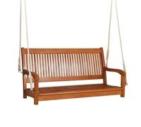 FANTASK Panca a dondolo da giardino a 2 posti, portata fino a 360 kg, altalena Hollywood da appendere, in legno di eucalipto, per terrazza, giardino e balcone