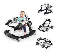 FANTASK Passeggino per imparare a camminare con luce e ruote, pieghevole, con altezza e velocità regolabili, 4 in 1, a forma di auto, con carillon fino a 15 kg, per bambini a partire dai 6 mesi