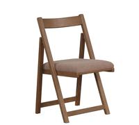 FANTASK Sedia imbottita pieghevole con schienale curvo e gambe in legno di gomma, set da 2 sedie da cucina pieghevoli, per sala da pranzo, matrimonio e ristorante (noce)