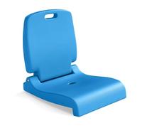 FANTASK Sedile pieghevole portatile con maniglia, supporto per schiena e foro di scarico, sedia da pavimento per piscina, campeggio, picnic, stadio (blu)