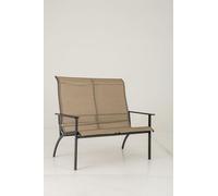 FANTASK Serbatoio da balcone a 2 posti, portata fino a 400 kg, resistente alle intemperie, con schienale alto e braccioli, 120 x 81 x 106 cm