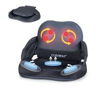 FANTASK Shiatsu, cuscino massaggiante con calore e vibrazione, cuscino pieghevole per massaggi con controller, massaggiatore per la schiena, per la casa, l'ufficio