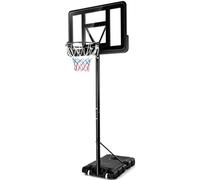 FANTASK Supporto per pallacanestro con supporto e 2 ruote, altezza 130/170-305 cm, altezza regolabile, cestino da basket, per bambini e adulti