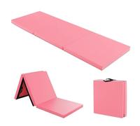 FANTASK Tappetino da ginnastica pieghevole, portatile, per fitness, impermeabile, per pavimenti morbidi, antiscivolo, 180 x 60 x 5 cm
