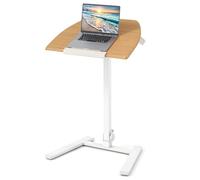 FANTASK Tavolino mobile piccolo per computer portatile regolabile in altezza, scrivania pieghevole con piano inclinabile di 90°, scrivania per soggiorno, camera da letto, 65 x 49 cm