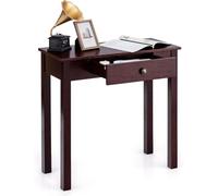 FANTASK Tavolo consolle in legno, tavolino industriale con cassetto, tavolo d'ingresso stretto, tavolino corridoio marrone, marrone