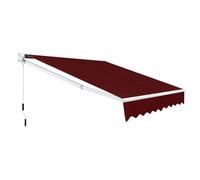 FANTASK Tenda da sole per terrazze, con telaio in alluminio e manovella, braccio snodato regolabile da 40 a 100°, impermeabile e parasole per balcone e terrazza, 250 x 200 cm