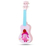FANTASK Ukulele soprano per bambini, 21 pollici, con 4 corde in nylon e 12 polsini, chitarra educativa per bambini, principianti dai 3 anni in su, rosa