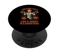 Fantasma Allenamento Sudorazione Come un Fantasma Divertimento Uomo Palest PopSockets PopGrip Adesivo