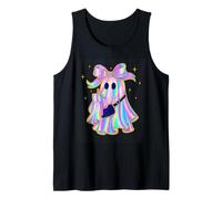 Fantasma arcobaleno pastello con fiocco stile Halloween Canotta