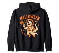 Fantasma Astronauta di Halloween nello Spazio Felpa con Cappuccio