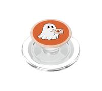 Fantasma bianco con una lettera d'amore Kawaii per gli amanti di Halloween PopSockets PopGrip per MagSafe