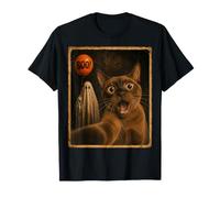 Fantasma Birmano Halloween Selfie Boo Cat Meme Grafica Maglietta