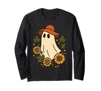 Fantasma Boho anni '70 con cappello floppy e corona floreale abbigliamento Maglia a Manica