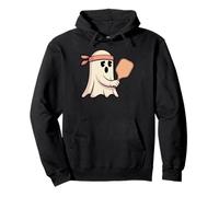 Fantasma Che Gioca a Pickleball con Grafica a Bandana Felpa con Cappuccio