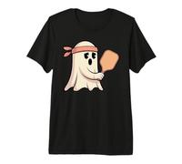 Fantasma Che Gioca a Pickleball con Grafica a Bandana Maglietta Premium