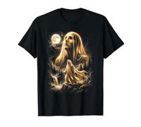 Fantasma Che Ulula alla Luna Meme Costume di Halloween 2026 Maglietta