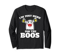 Fantasma con Birra Sono Qui Solo per i Boos Maglia a Manica