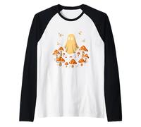 Fantasma con Funghi e lucciole Maglia con Maniche Raglan