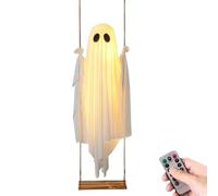 Fantasma da appendere, decorazioni di Halloween per esterni, fantasma da appendere da 1,5 m con a catena, decorazioni spaventose per portici, giardini e alberi